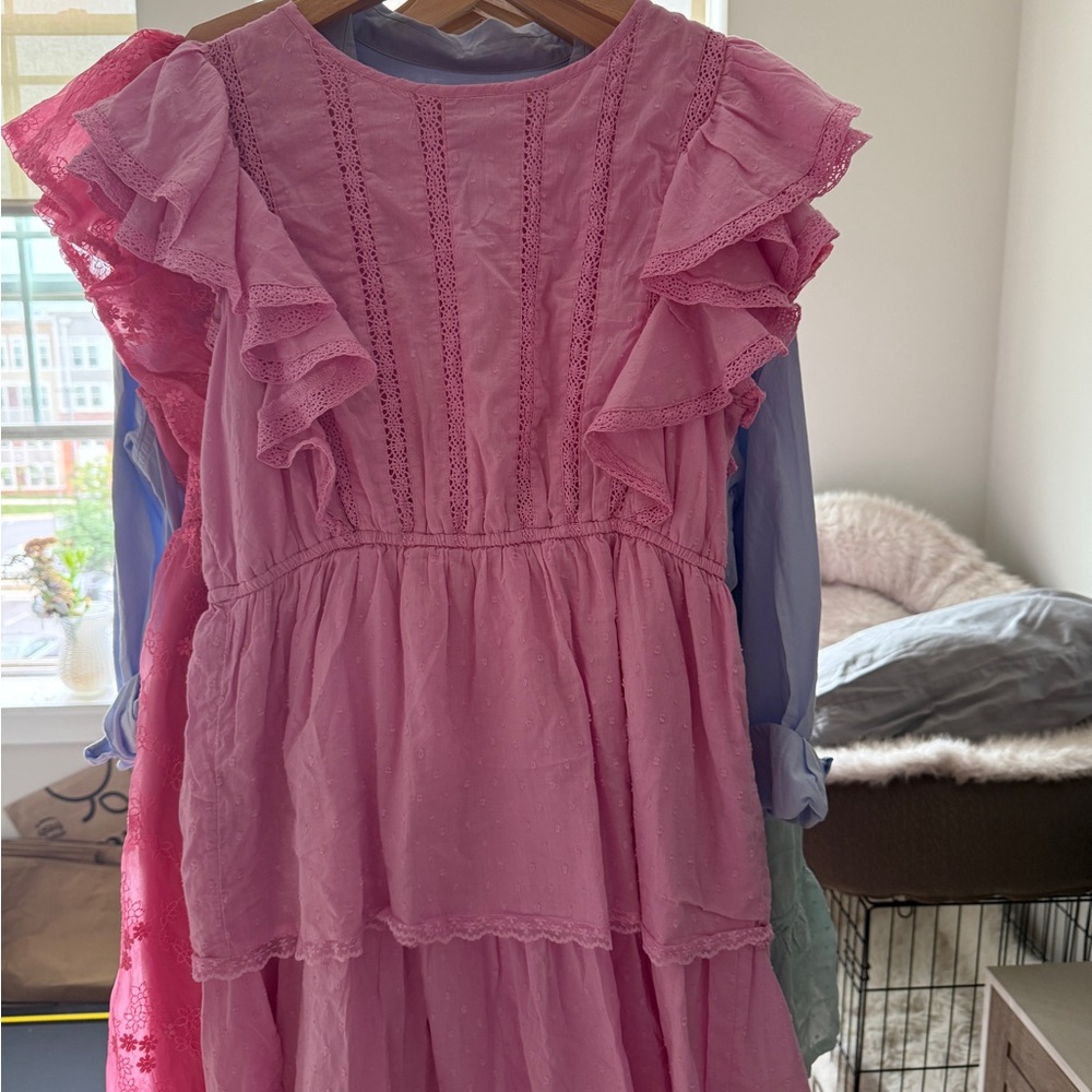 Pink Ruffled Kids Dress